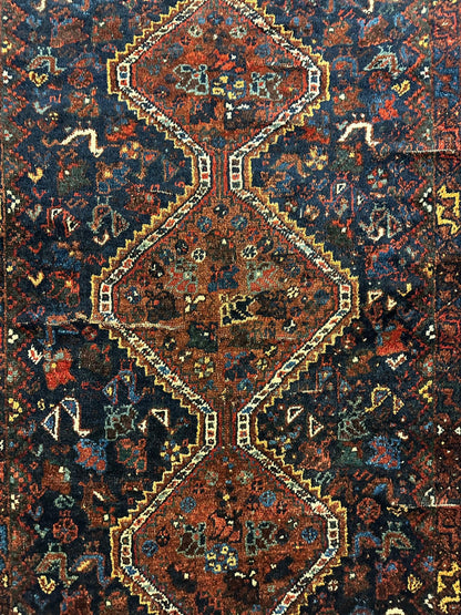 Tapis tribal antique persan Khamseh 4' x 5'10"