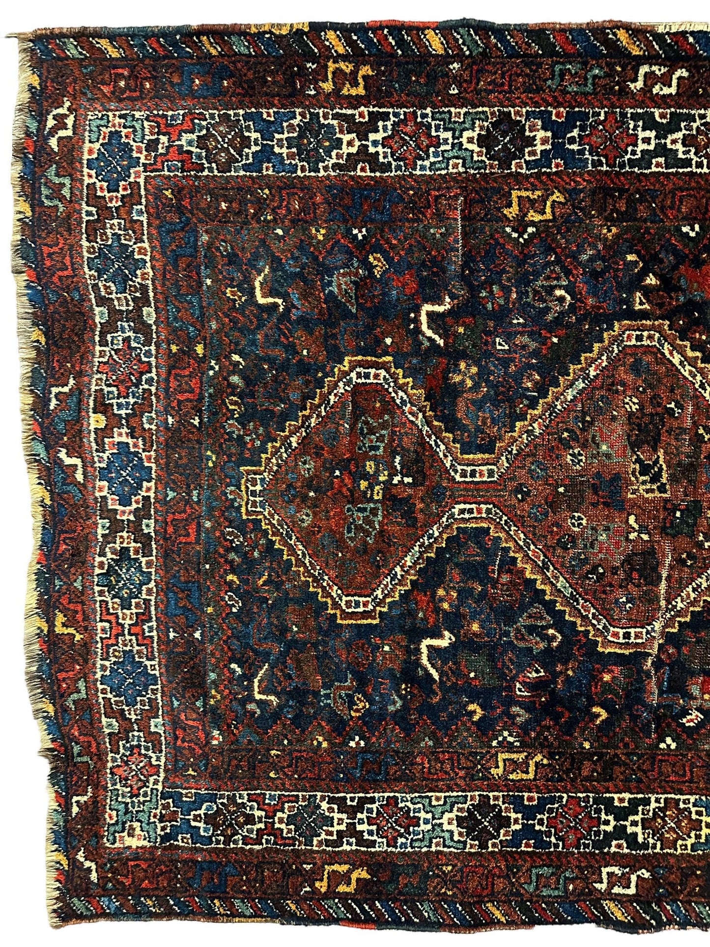 Tapis tribal antique persan Khamseh 4' x 5'10"
