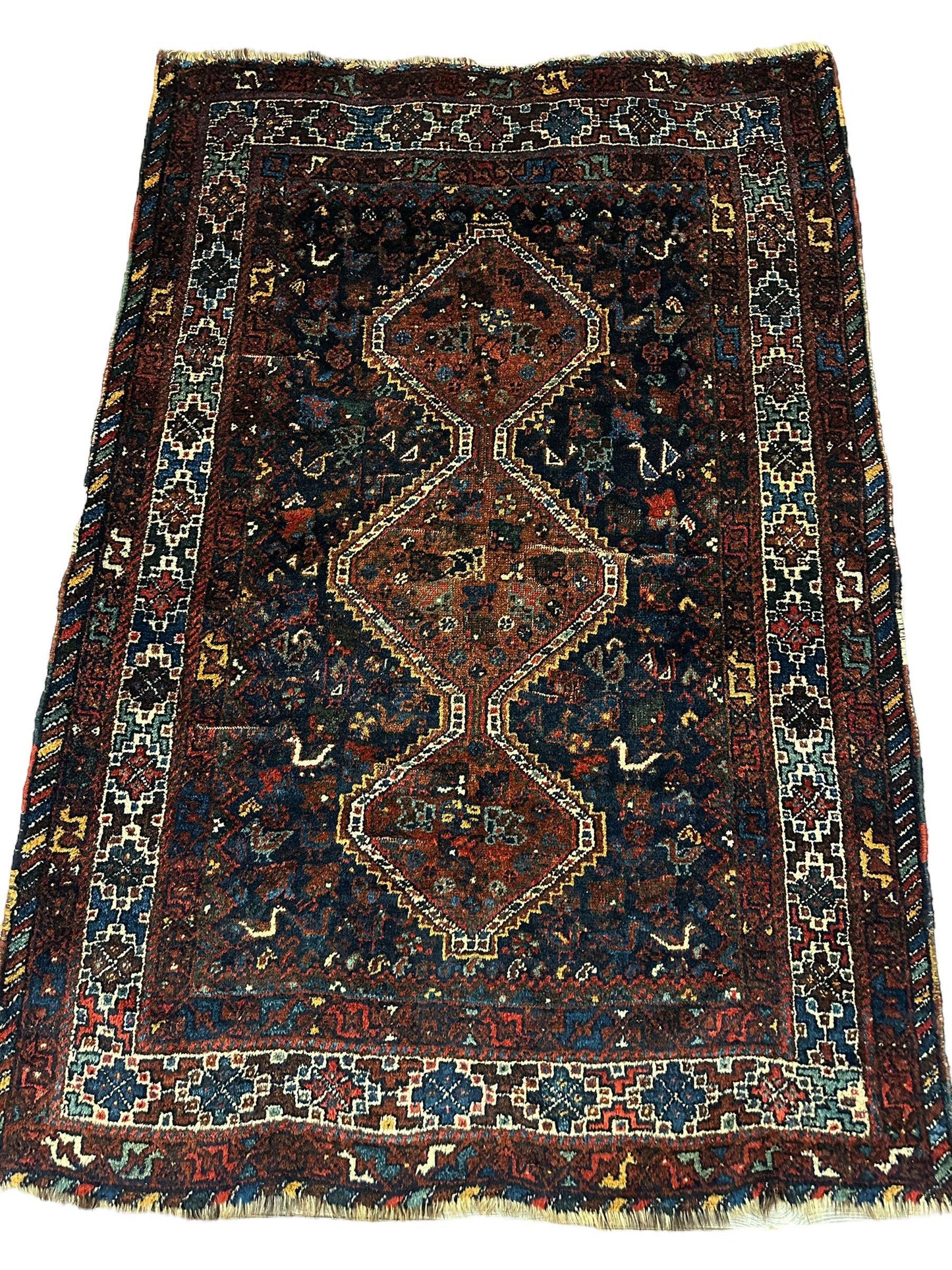 Tapis tribal antique persan Khamseh 4' x 5'10"