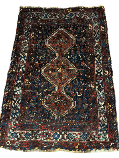 Tapis tribal antique persan Khamseh 4' x 5'10"