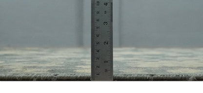 Antique Style 6x9 Hand Knotted Beige and Charcoal Traditional Wool Rug | N35669