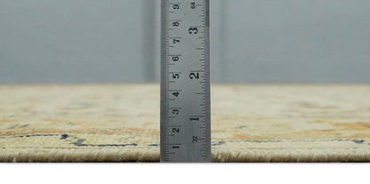 Antique Style Empress Tabriz 6x8 Hand Knotted Beige and Rust Modern Traditional Wool Rug | N35368