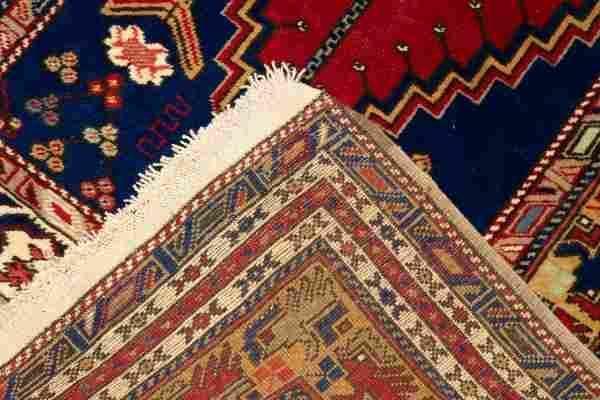 Vintage turkisk ullbönematta 4x6