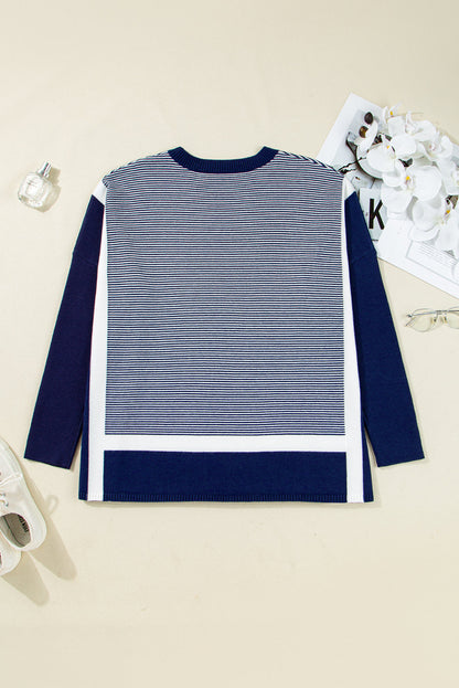 Sweter tunika Reese Stripe Dolman oversize