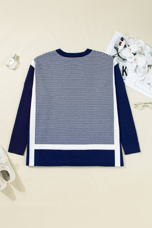 Sweter tunika Reese Stripe Dolman oversize