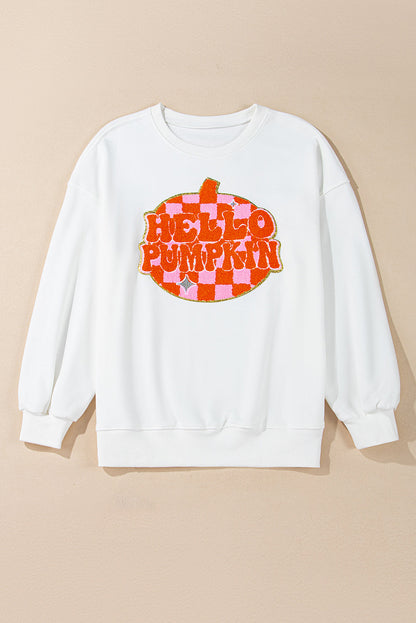 Bluza z kapturem Blair Halloween z łatami i dynią