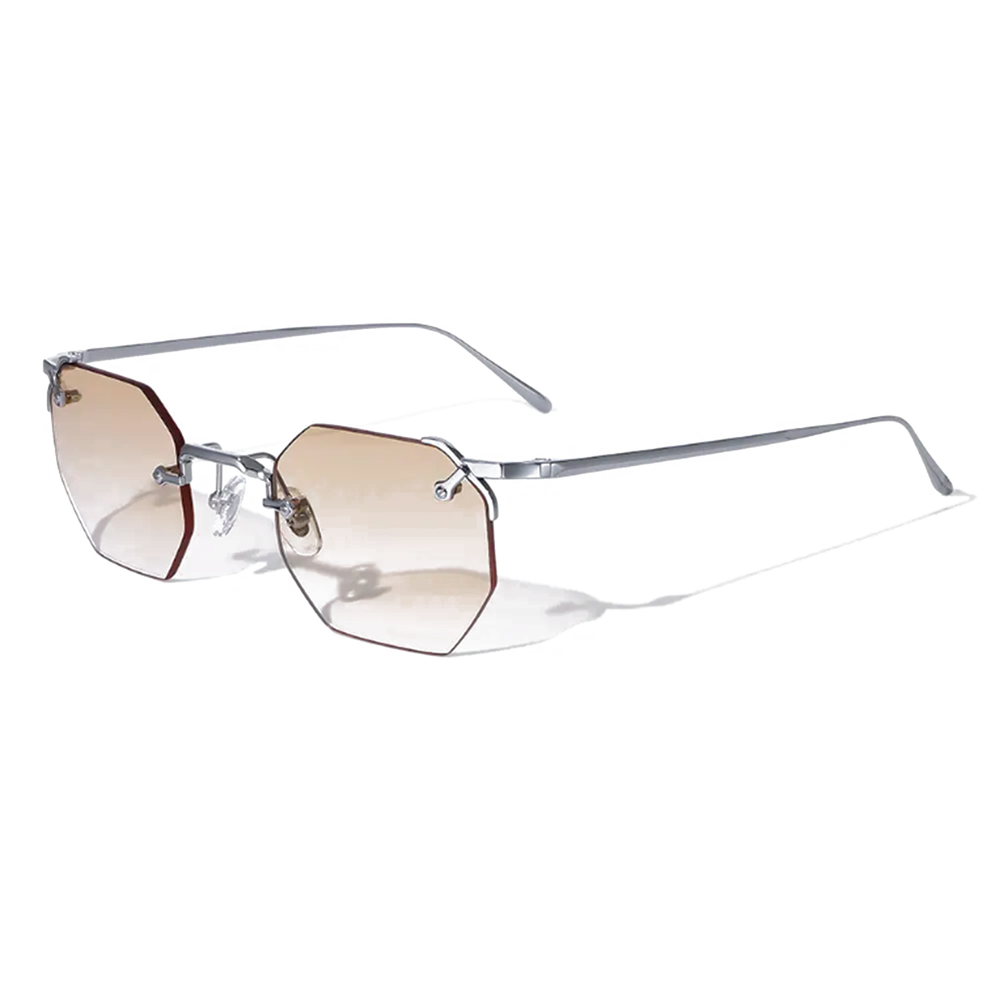 Lunettes de soleil hexagonales en métal Aplos