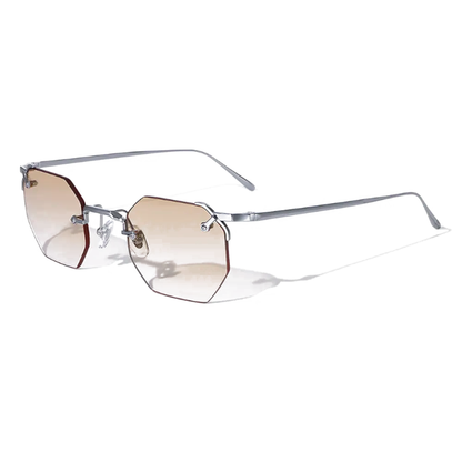 Lunettes de soleil hexagonales en métal Aplos