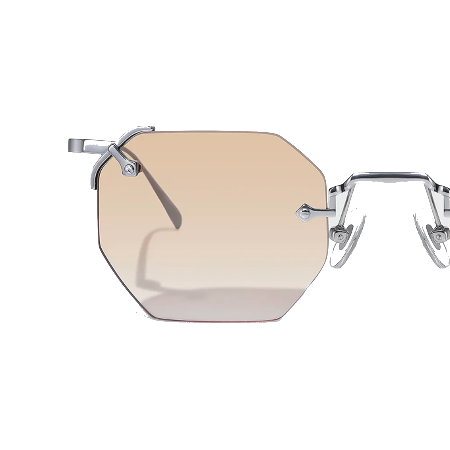 Lunettes de soleil hexagonales en métal Aplos