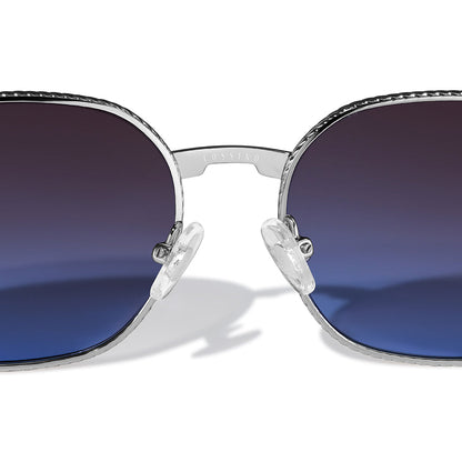 Lunettes de soleil métal bleu violet