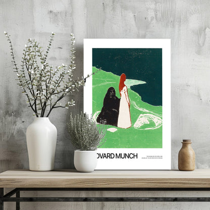 Munch Zelený břeh Dvě ženy hliníková tiskovina