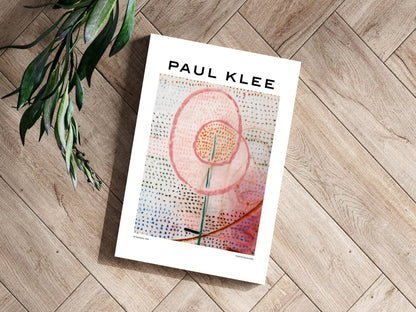 Klee Pink Blossom on Dotted Field Abstract Aluminum Print