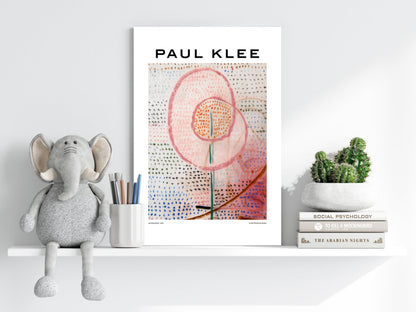 Klee Pink Blossom on Dotted Field Abstract Aluminum Print