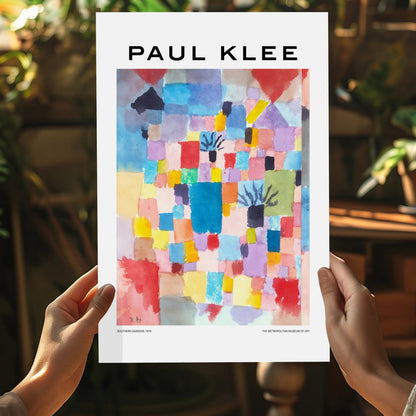 Impressão em Alumínio Abstrata de Jardim com Blocos de Cor em Aquarela Klee