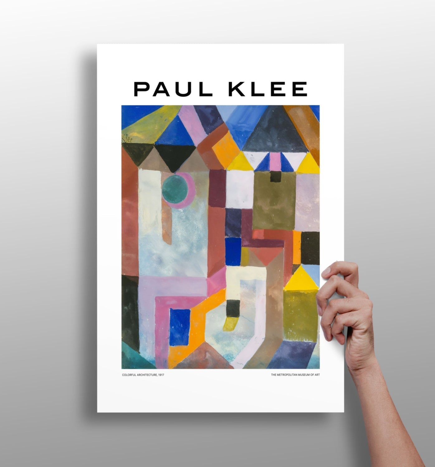 Klee Colorful Geometric Rooftop Abstract Aluminum Print
