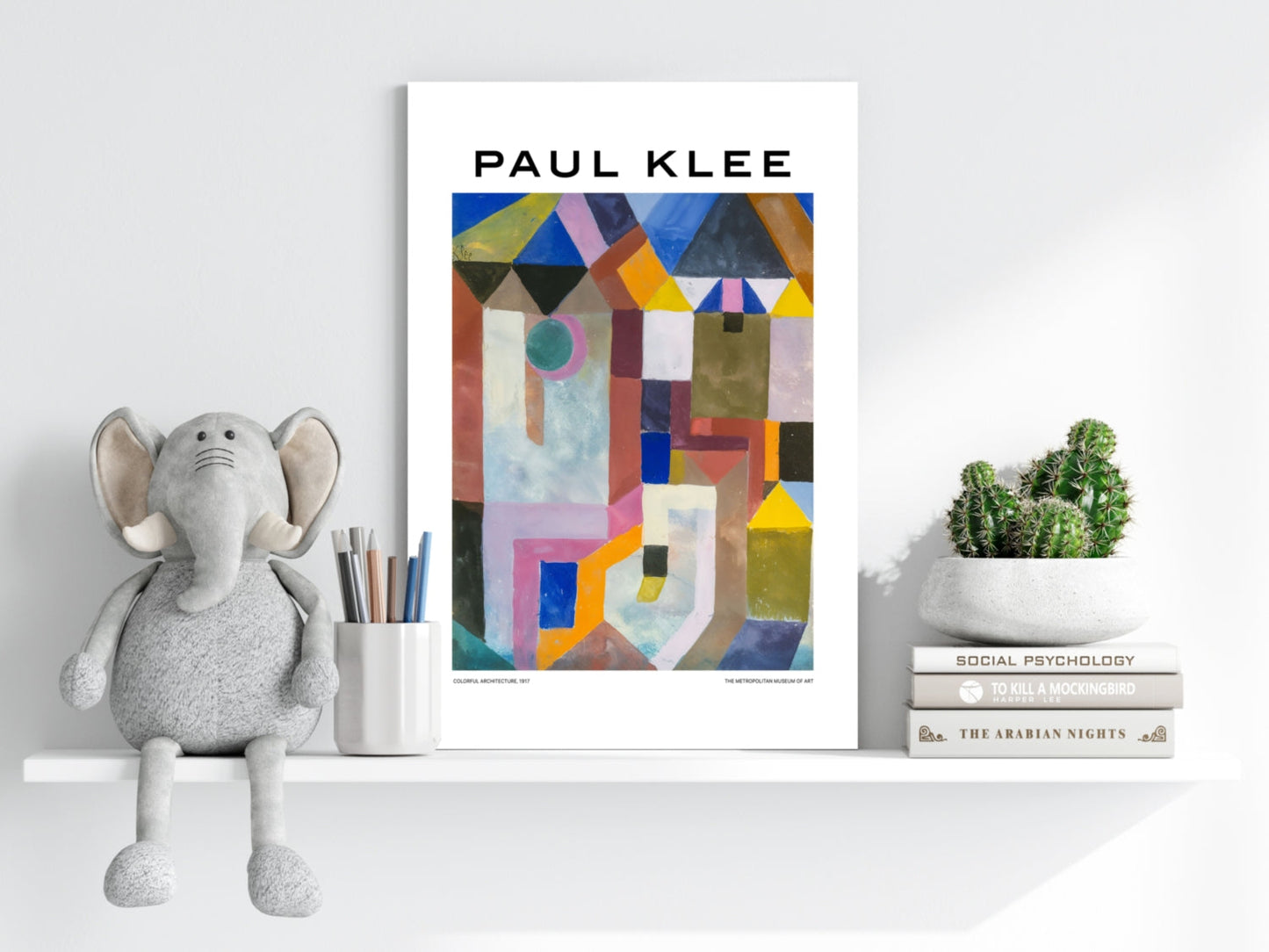 Klee Colorful Geometric Rooftop Abstract Aluminum Print