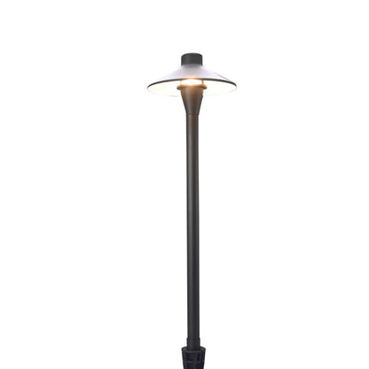 Mässing utomhus gångbelysning med flat hatt, G4-sockel och 72" ledningskabel