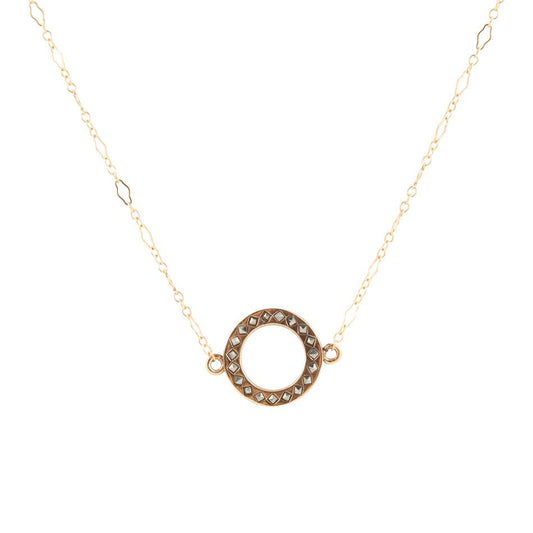 Collana in bronzo con marcasite