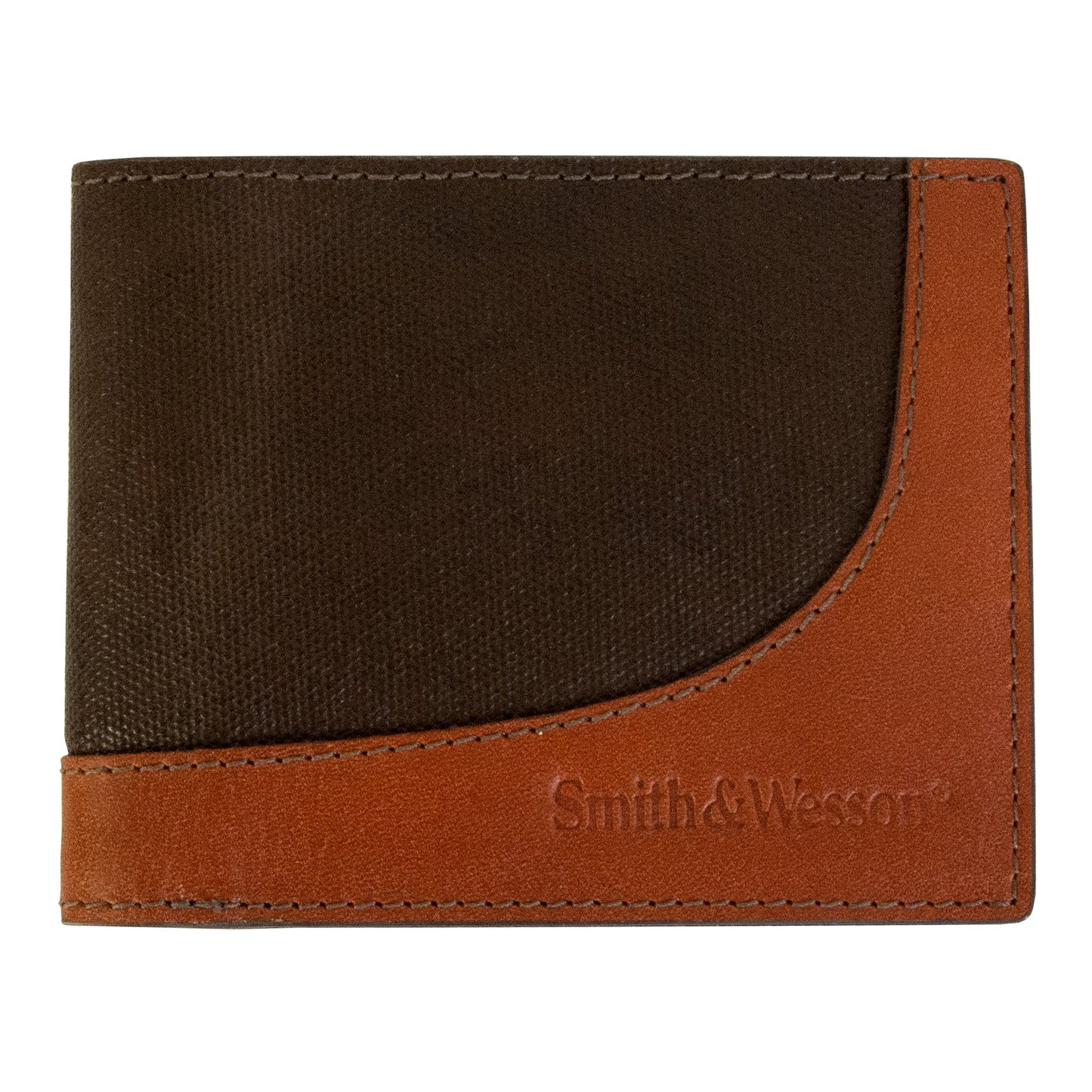 Smith & W vaxad canvas bi-fold plånbok