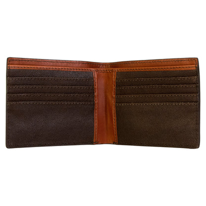 Smith & W vaxad canvas bi-fold plånbok
