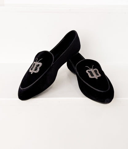 Baleriny Butterfly Velvet w kolorze czarnym