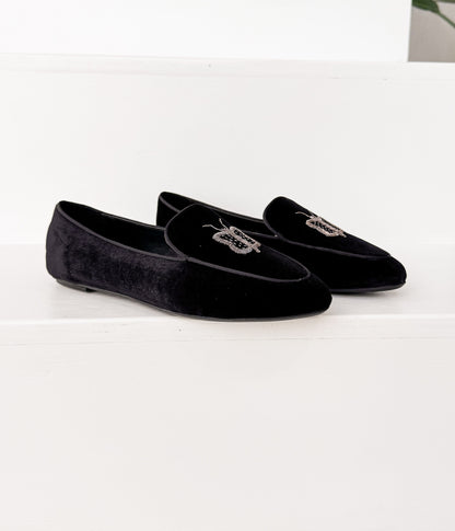 Baleriny Butterfly Velvet w kolorze czarnym