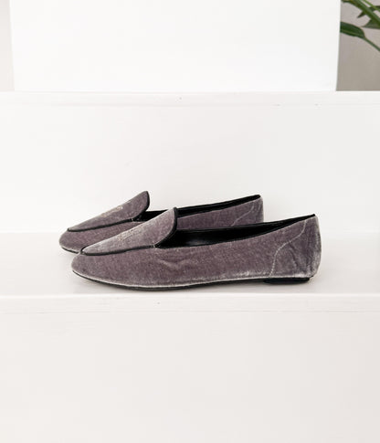 Baleriny Butterfly Velvet w kolorze szarym