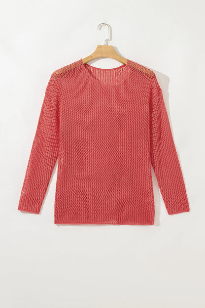 Sweter Hadley z ażurowym wzorem na szydełku