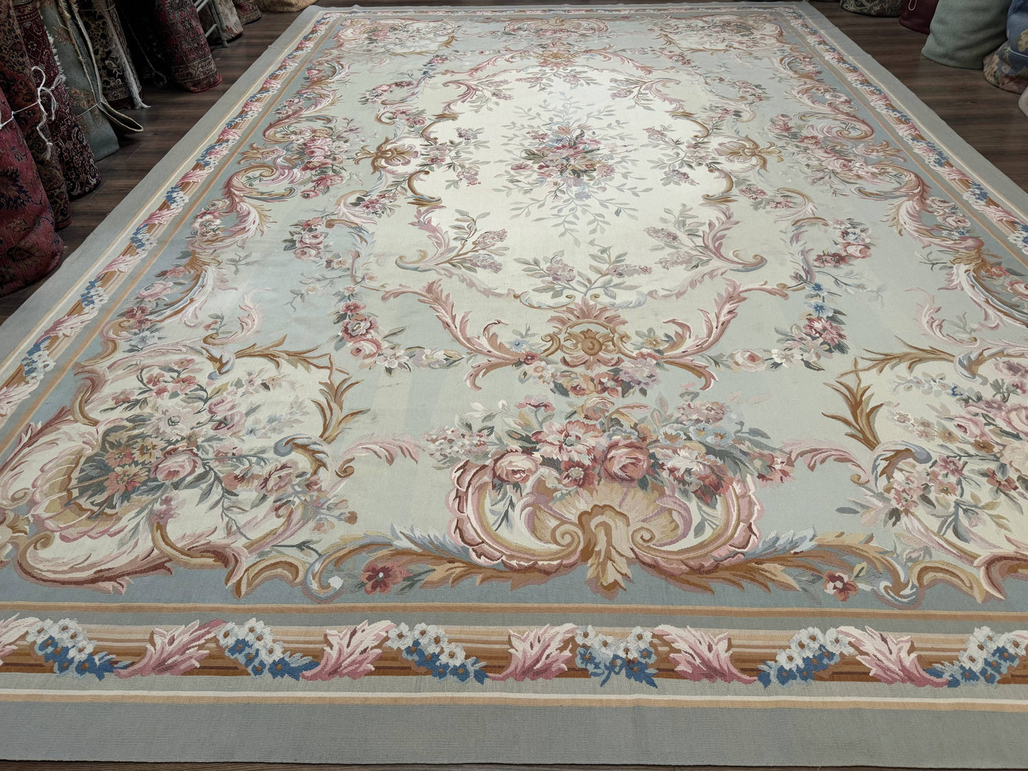 Palace Size Aubusson Rug 11x16, Large Aubusson Carpet