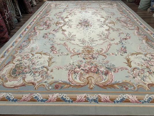Palace Size Aubusson Rug 11x16, Large Aubusson Carpet