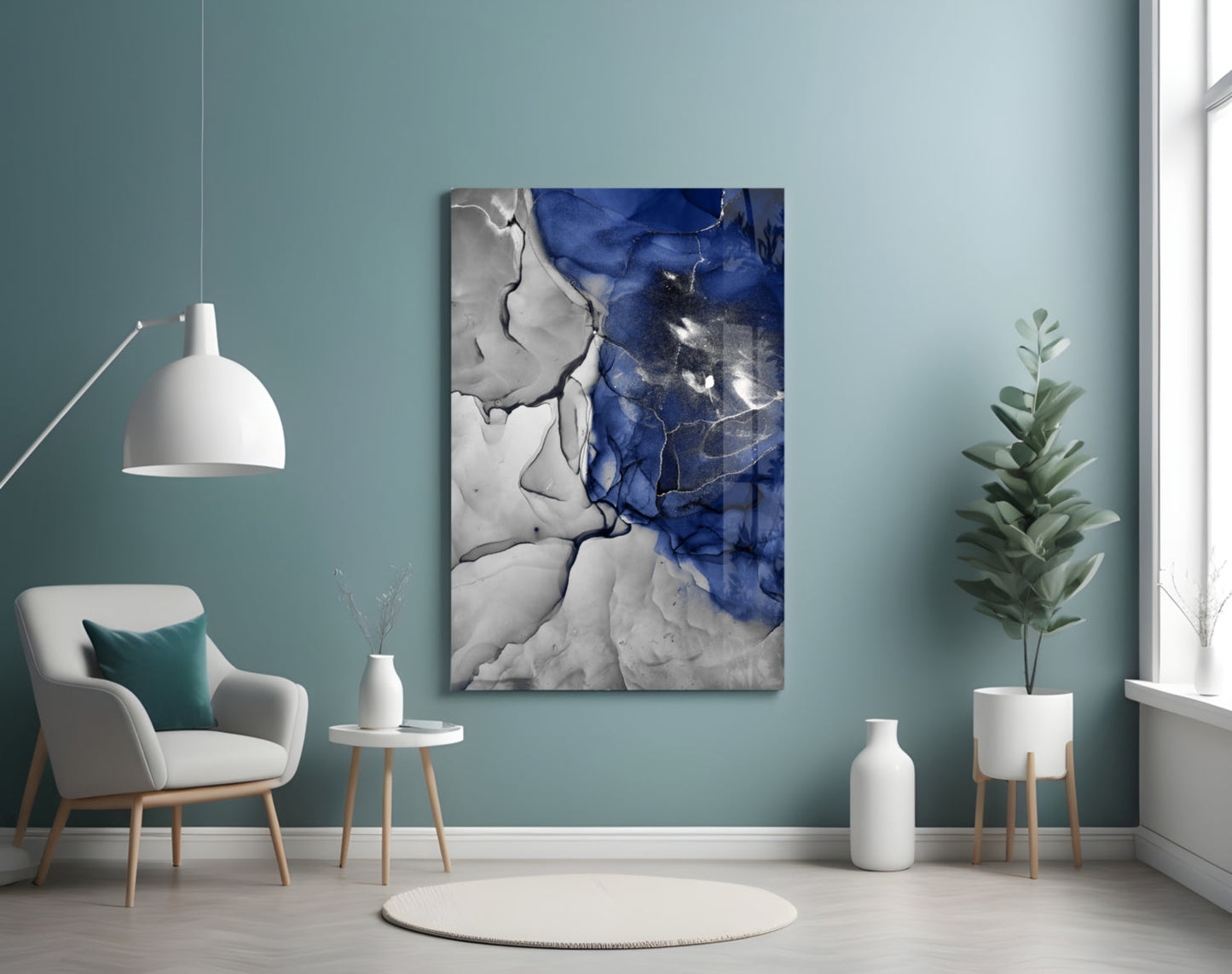 Arte en vidrio Blue Marble