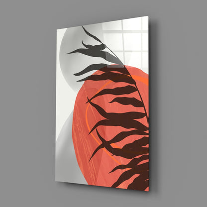 Herbstrot Glaswandkunst