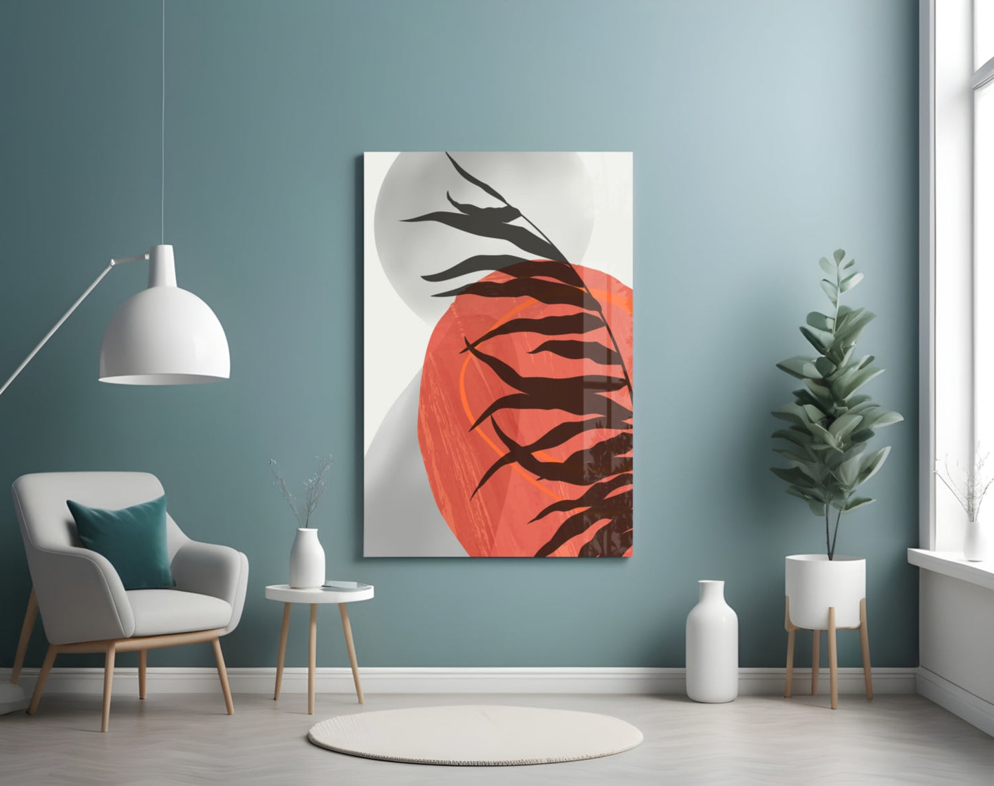Herbstrot Glaswandkunst