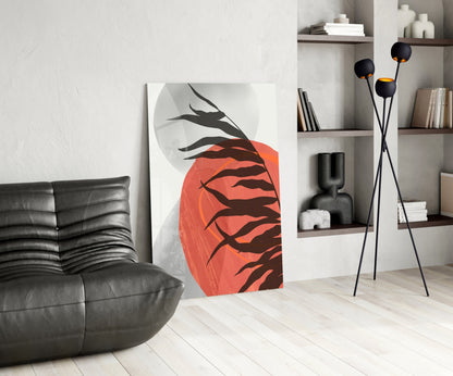 Herbstrot Glaswandkunst