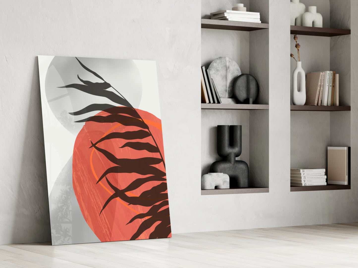 Herbstrot Glaswandkunst