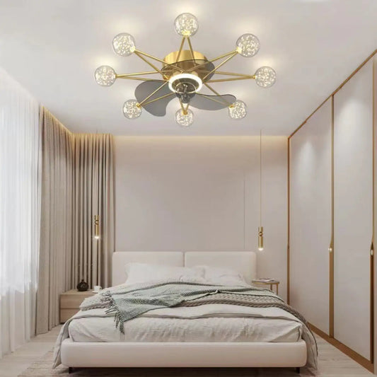 Takfläkt med ljus modern design för vardagsrum och matsal