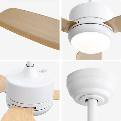 Takfläktar med ljus med reversibel DC-motor och justerbar hastighet