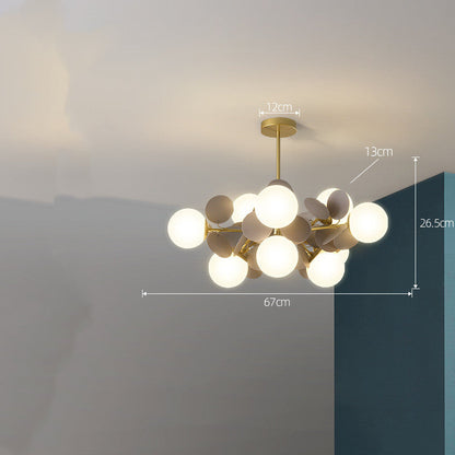 Nordický lustr moderní minimalistické osvětlení obývacího pokoje a ložnice