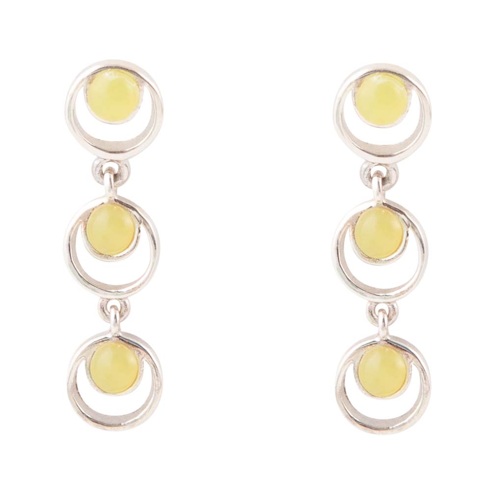 Chartreuse gele jade oorstekers