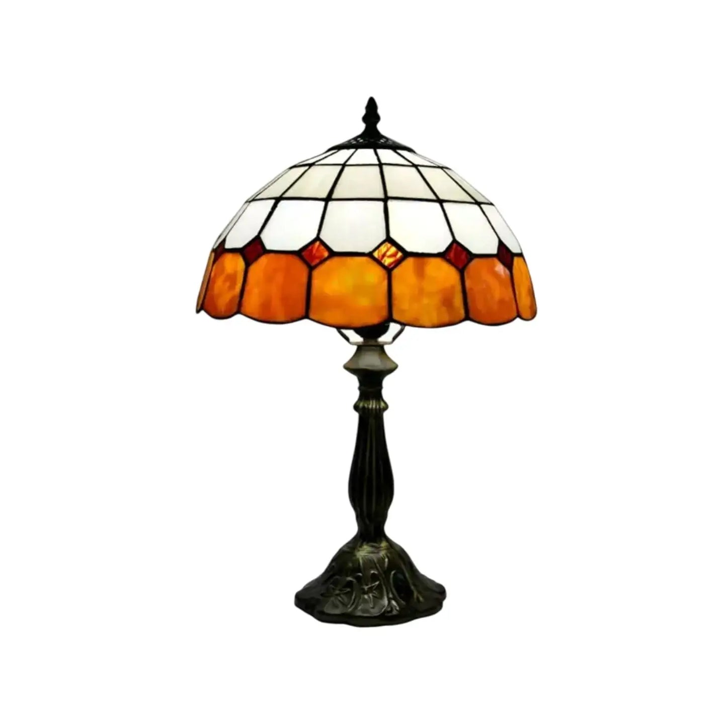 Antik Tiffany-lampa med rutmönster