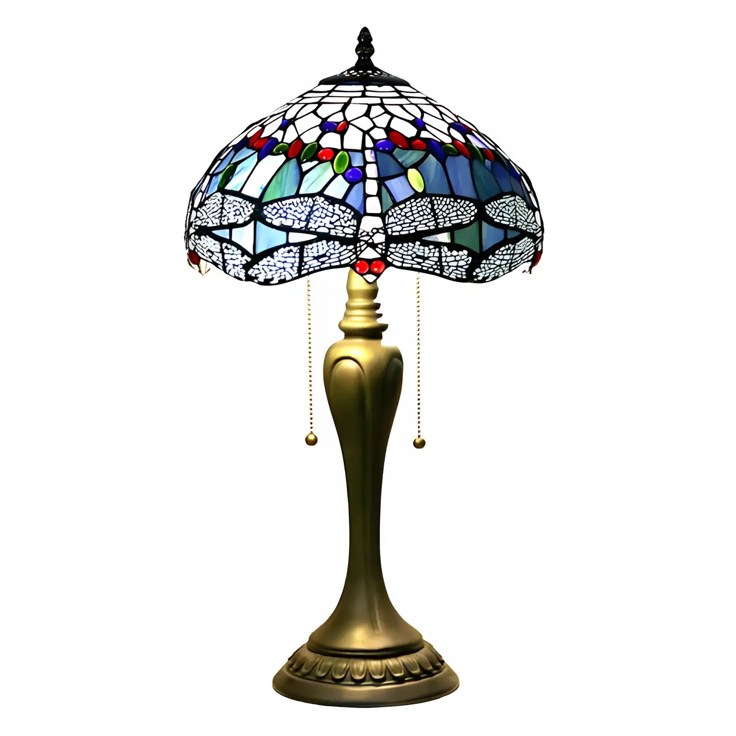 Färgglad trollslända Tiffany-lampa original