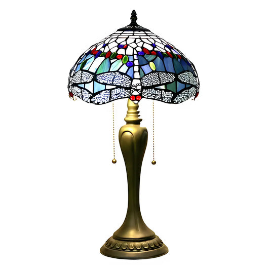 Färgglad trollslända Tiffany-lampa original