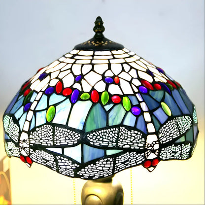 Färgglad trollslända Tiffany-lampa original