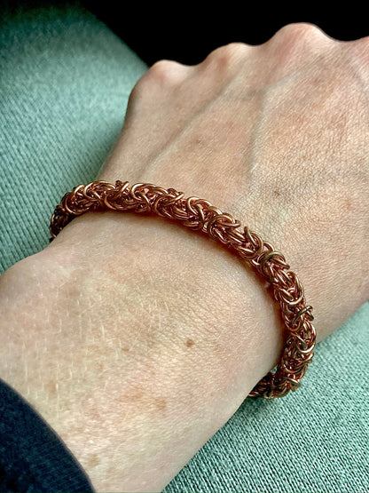 Byzantine Chainmaille Bracelet in Copper