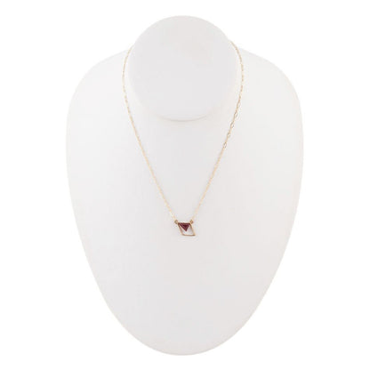 Collana a triangolo in corindone e bronzo