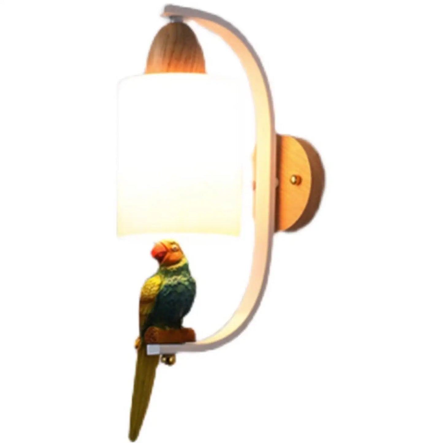 Kreativ fågellampa med massiv trädesign för gång och vardagsrum