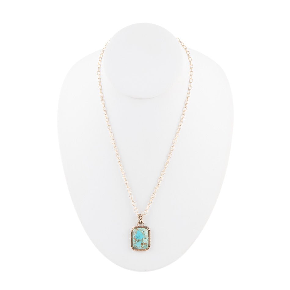 Collana con pendente in turchese autentico Credence
