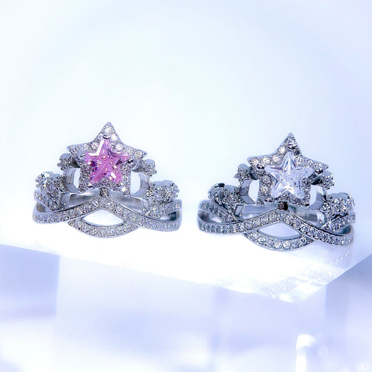 Stella - Gwiezdna tiara pierścionek