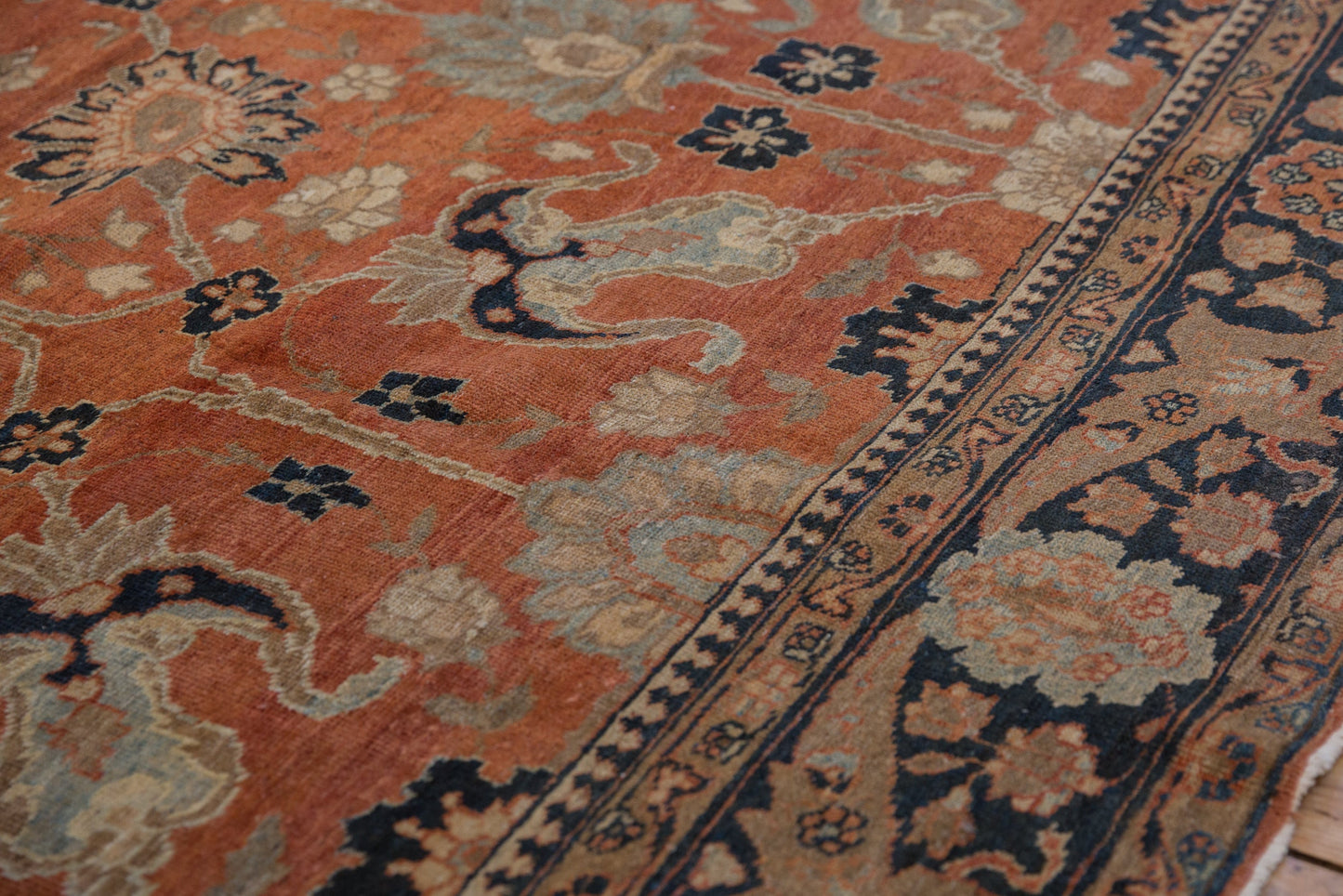 9x12.5 Vintage Tabriz Carpet