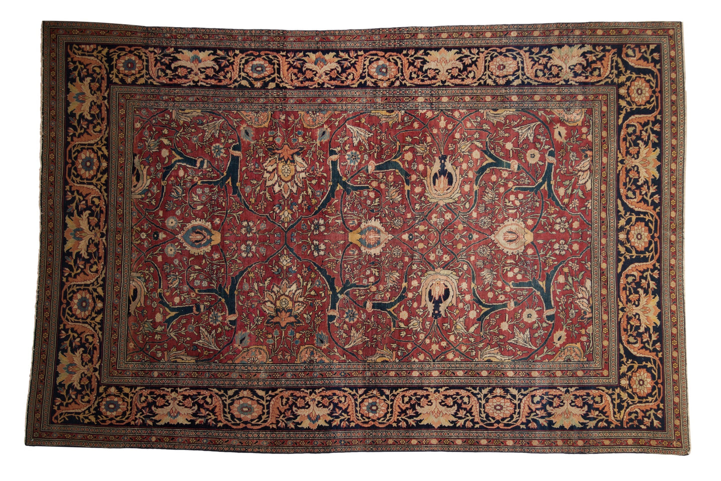 7x10.5 Antique Fine Tabriz Carpet